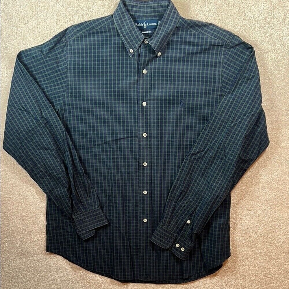 Polo Ralph Lauren Men's Blue Checkered‎ Shirt